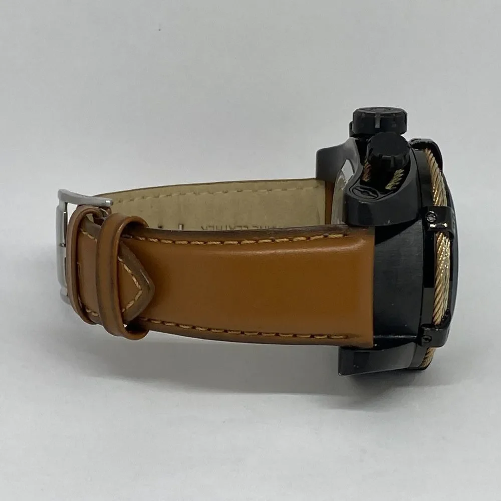 Invicta Bolt 23055 Mens Brown Leather Analog Dial Japan Quartz Wrist Watch RQ374